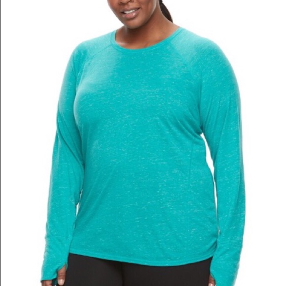 TEK GEAR 1X Thumb Hole Stretch Core Tee ❤️…